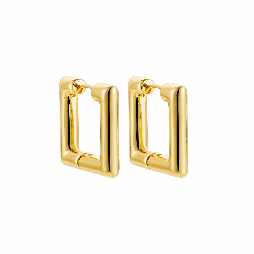 Basic Round Square Heart Shape Stainless Steel Dangling Earrings Plating Stainless Steel Earrings 1 Pair_colorza_6
