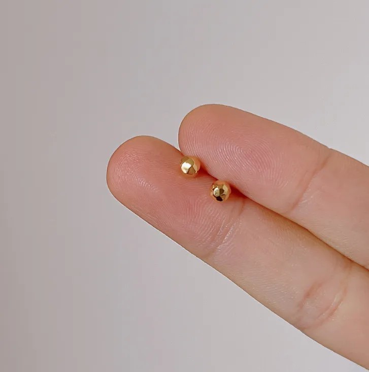 Simple Style Geometric Titanium Steel Ear Studs Gold Plated Stainless Steel Earrings_colorza_2