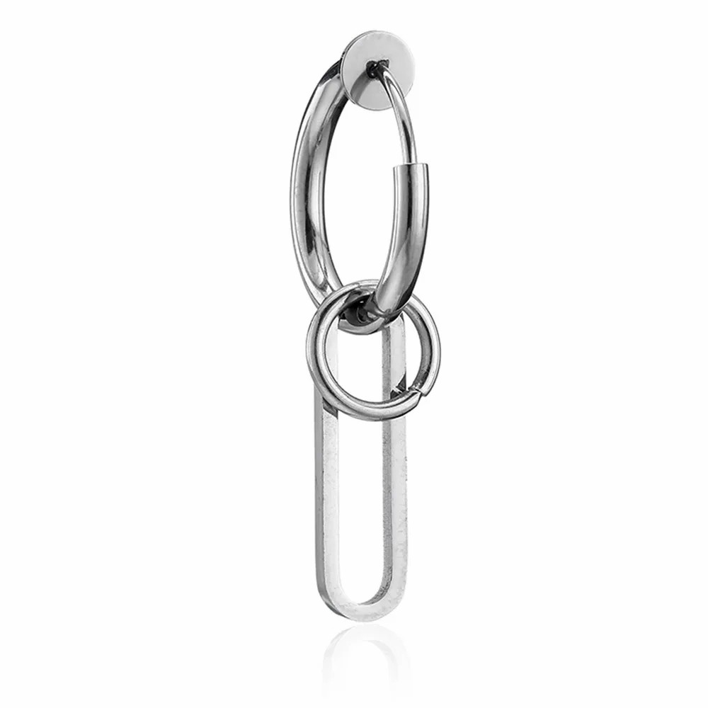 Fashion Geometric Titanium Steel Dangling Earrings Patchwork Stainless Steel Earrings 1 Piece_colorza_4