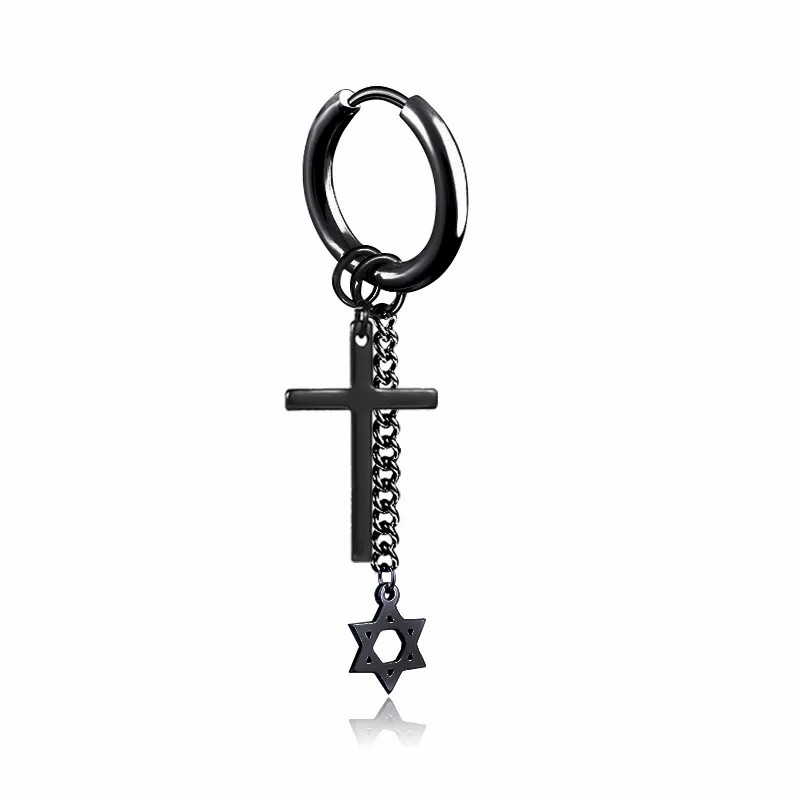 Fashion Cross Stainless Steel Earrings Plating Stainless Steel Earrings 1 Piece_colorza_4