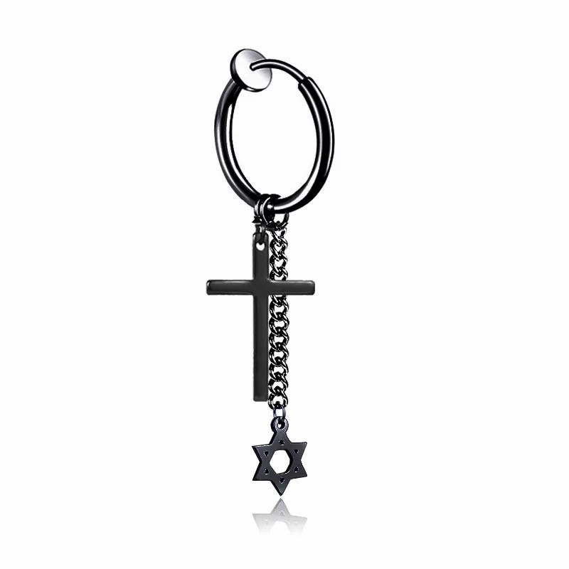 Fashion Cross Stainless Steel Earrings Plating Stainless Steel Earrings 1 Piece_colorza_5