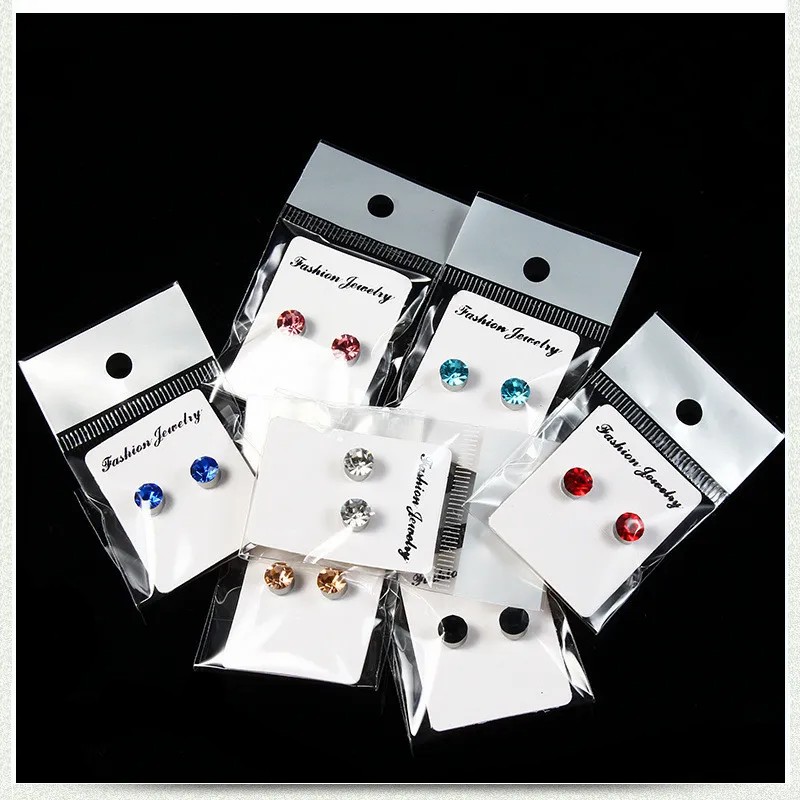 Simple Style Geometric Stainless Steel Ear Studs Inlay Rhinestones Stainless Steel Earrings 1 Pair_colorza_4