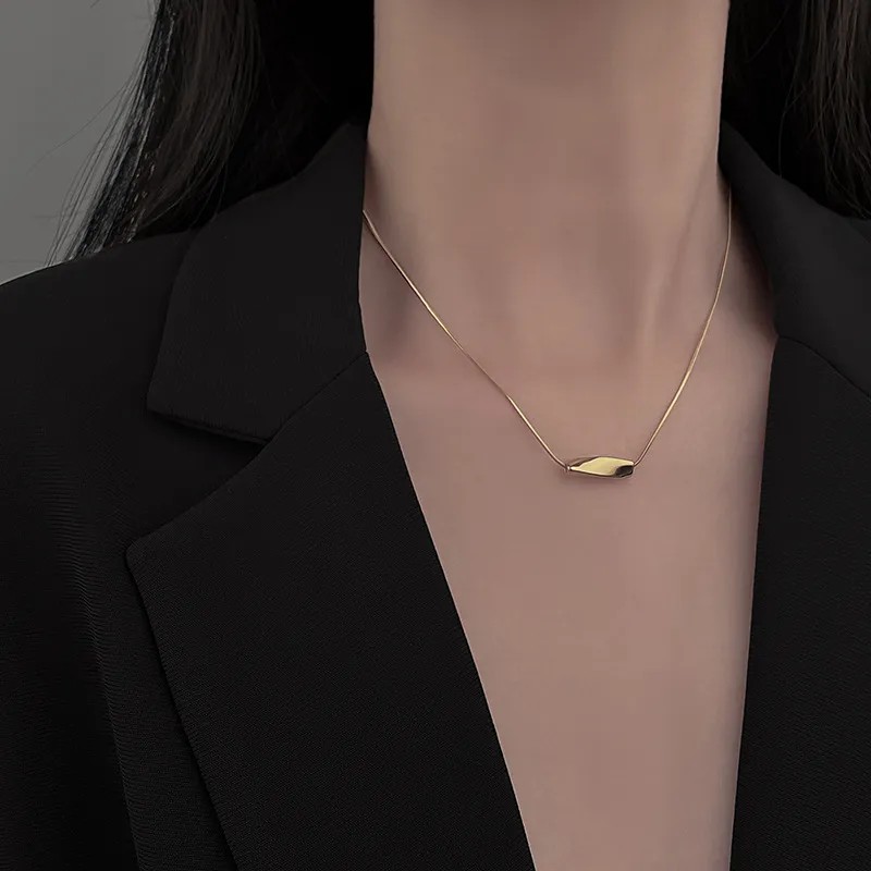 Simple Style Irregular Titanium Steel Plating 18K Gold Plated Necklace_colorza_4