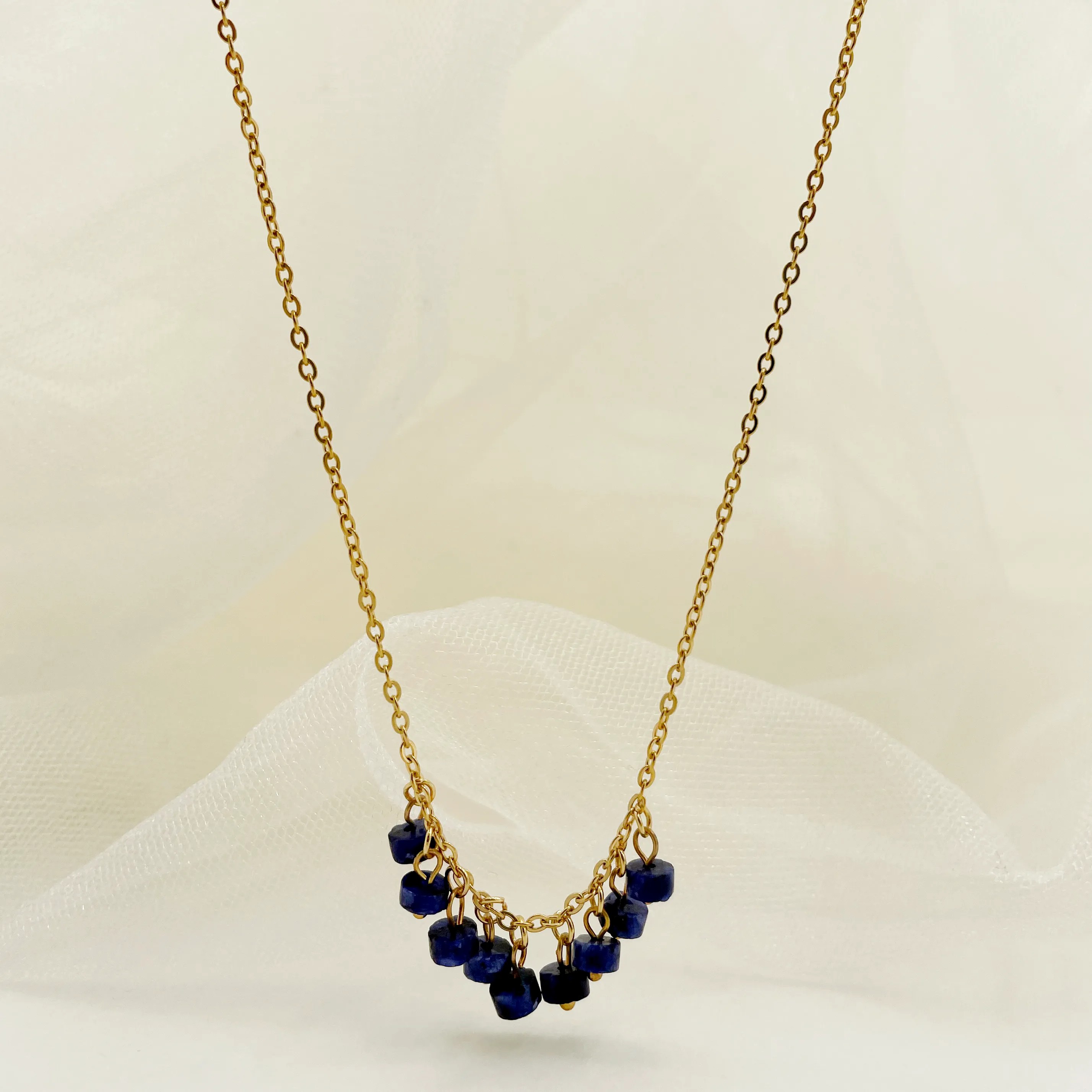 Casual Simple Style Commute Cylinder Stainless Steel Natural Stone Polishing Plating Gold Plated Necklace_colorza_2