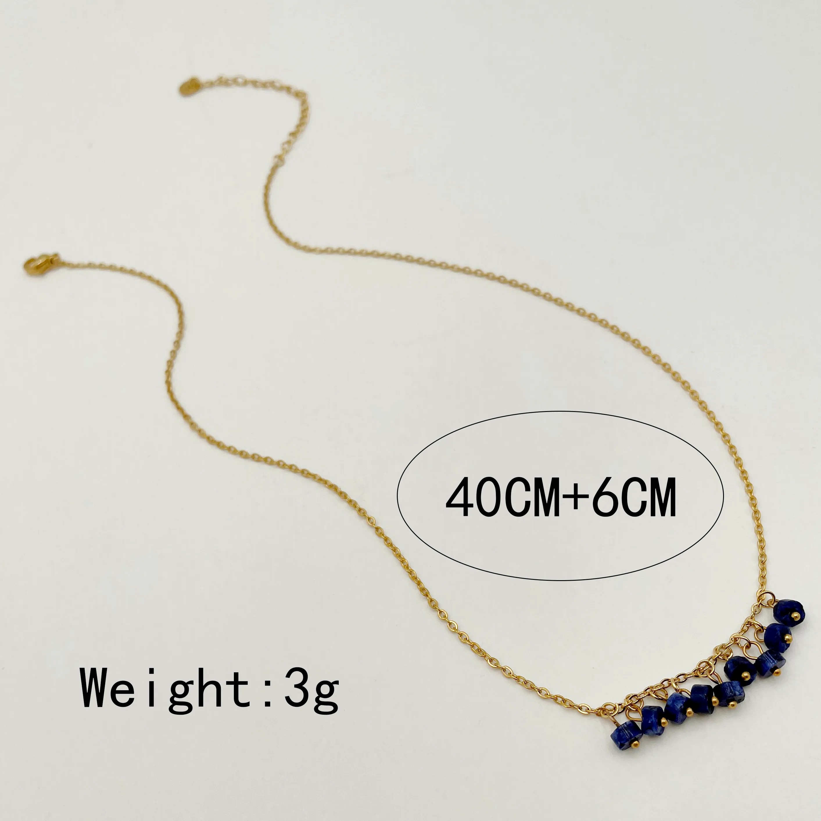 Casual Simple Style Commute Cylinder Stainless Steel Natural Stone Polishing Plating Gold Plated Necklace_colorza_3