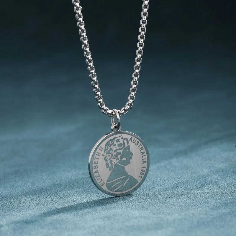 Casual Simple Style Portrait Letter Stainless Steel Enamel Plating White Gold Plated Platinum Plated Pendant Necklace_colorza_4