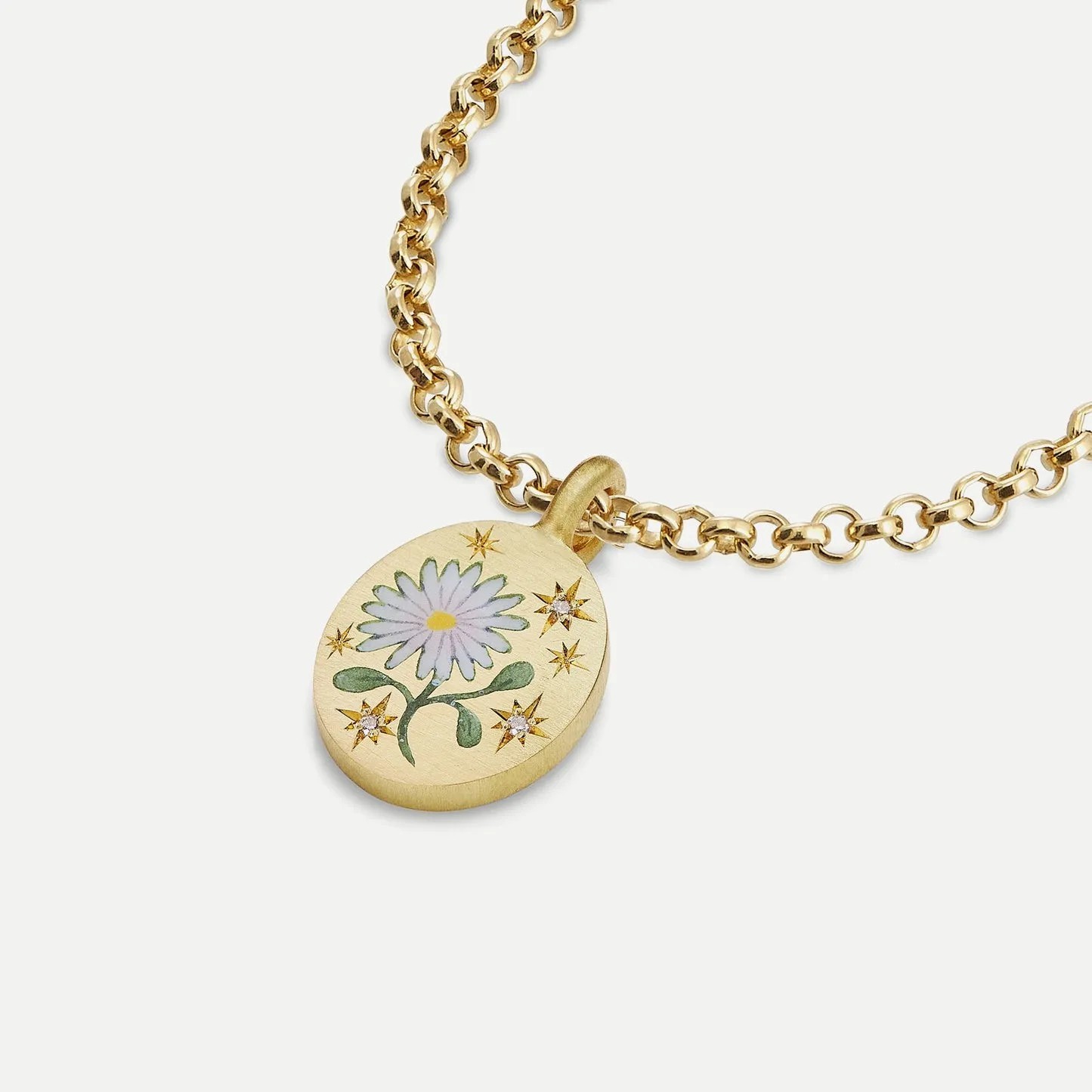 Retro Sweet Classic Style Flower Stainless Steel Plating 18K Gold Plated Pendant Necklace_colorza_2