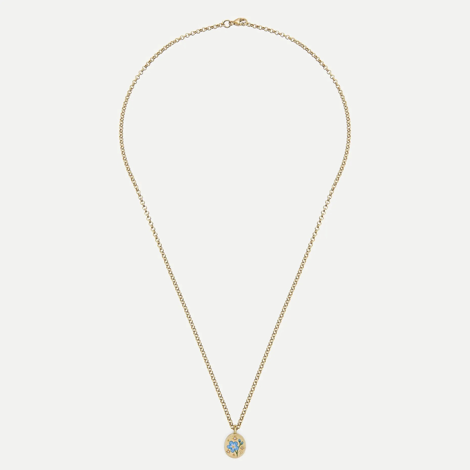 Retro Sweet Classic Style Flower Stainless Steel Plating 18K Gold Plated Pendant Necklace_colorza_8