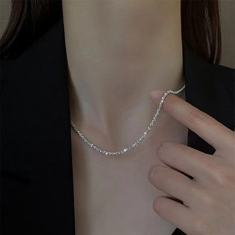 IG Style Simple Style Solid Color Titanium Steel Plating 18K Gold Plated Necklace_colorza_4