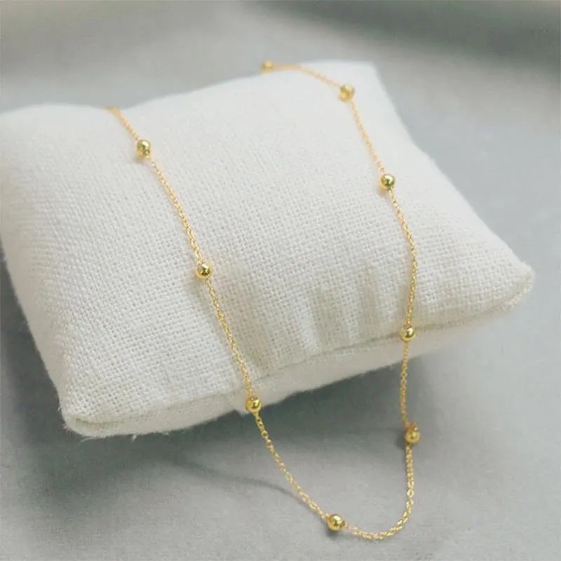 Simple Style Solid Color Titanium Steel Plating 18K Gold Plated Necklace_colorza_2