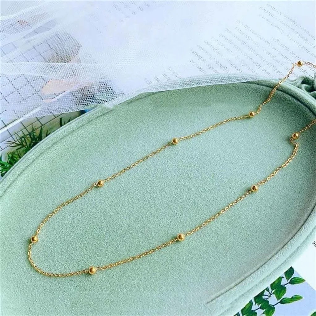 Simple Style Solid Color Titanium Steel Plating 18K Gold Plated Necklace_colorza_3