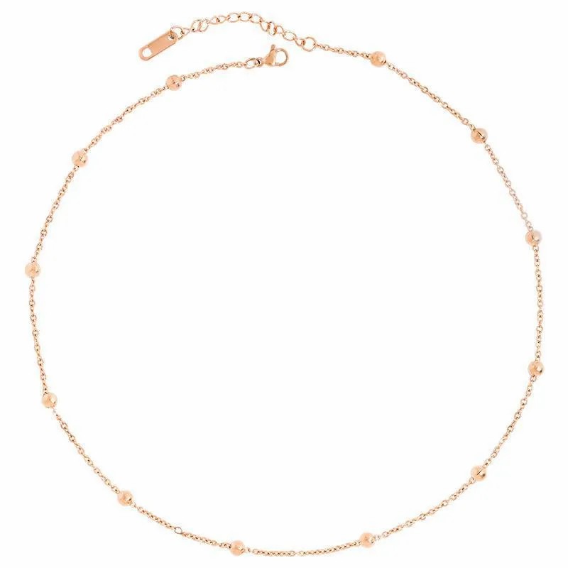 Simple Style Solid Color Titanium Steel Plating 18K Gold Plated Necklace_colorza_5
