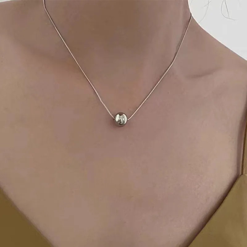 IG Style Solid Color Titanium Steel Plating 18K Gold Plated Necklace_colorza_4