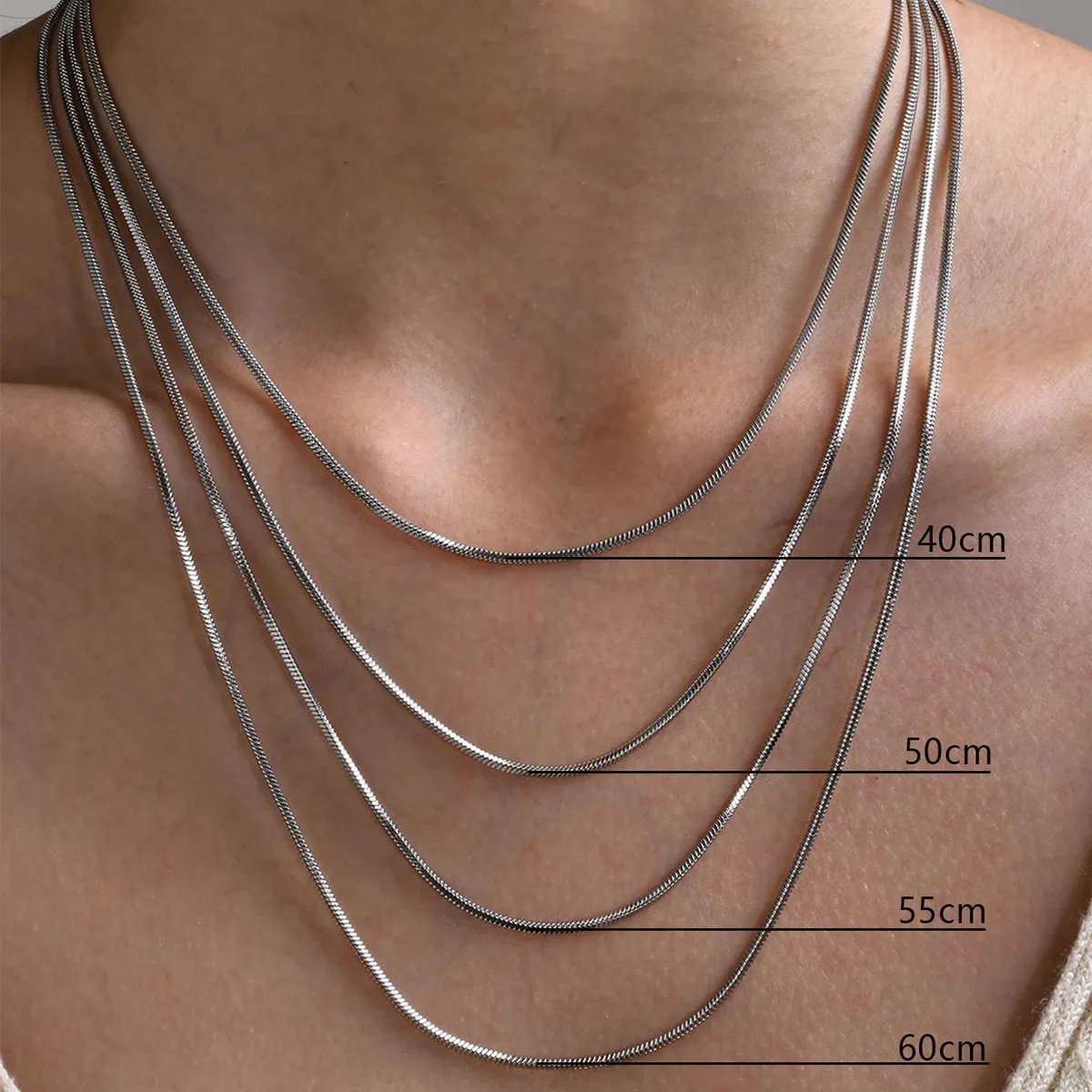 Classic Style Solid Color Stainless Steel Plating 18K Gold Plated Necklace_colorza_2
