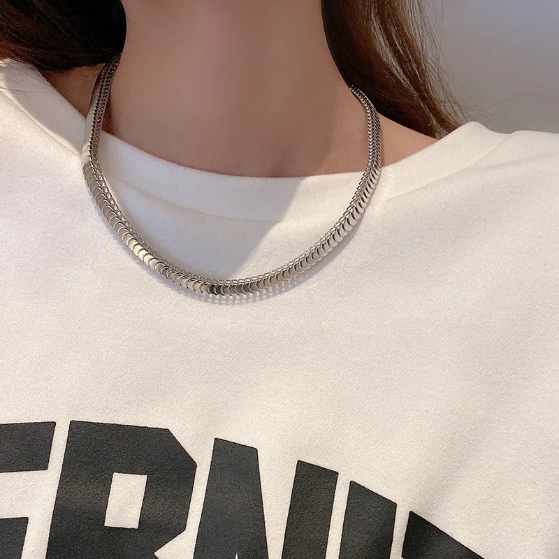 Simple Style Solid Color Titanium Steel Plating 18K Gold Plated Necklace_colorza_4