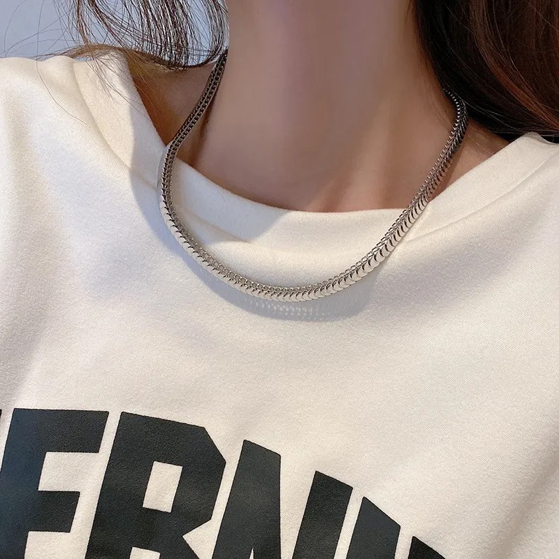 Simple Style Solid Color Titanium Steel Plating 18K Gold Plated Necklace_colorza_5