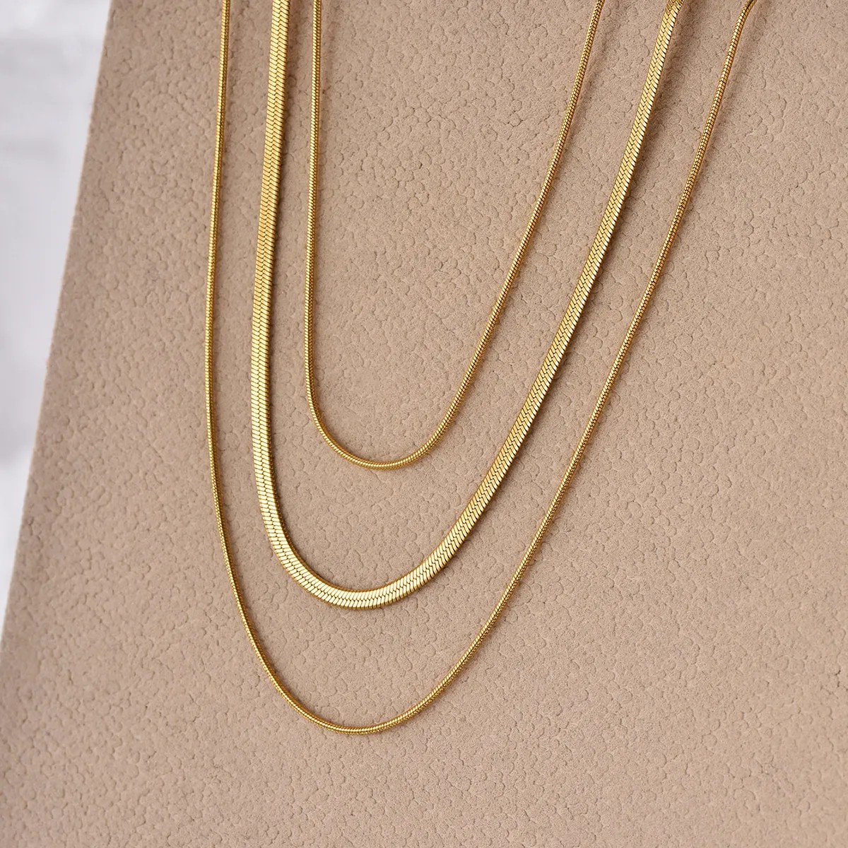 Hip-Hop Simple Style Solid Color Stainless Steel Plating 14K Gold Plated Necklace_colorza_4