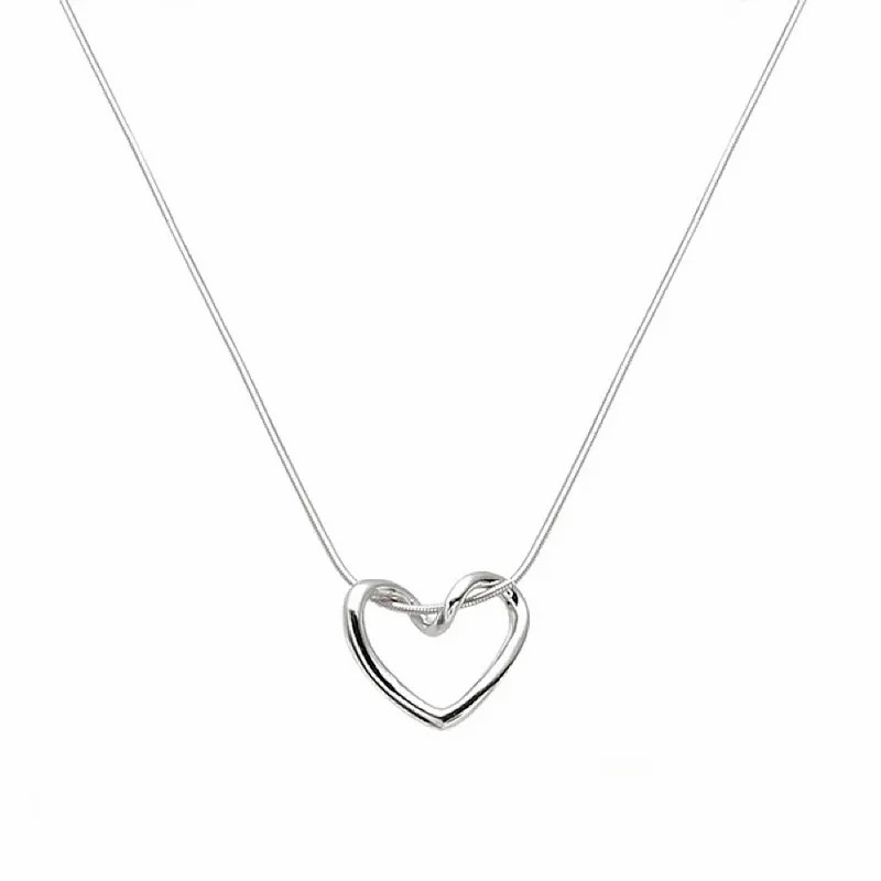 Cute Heart Shape Alloy Copper Pendant Necklace_colorza_1