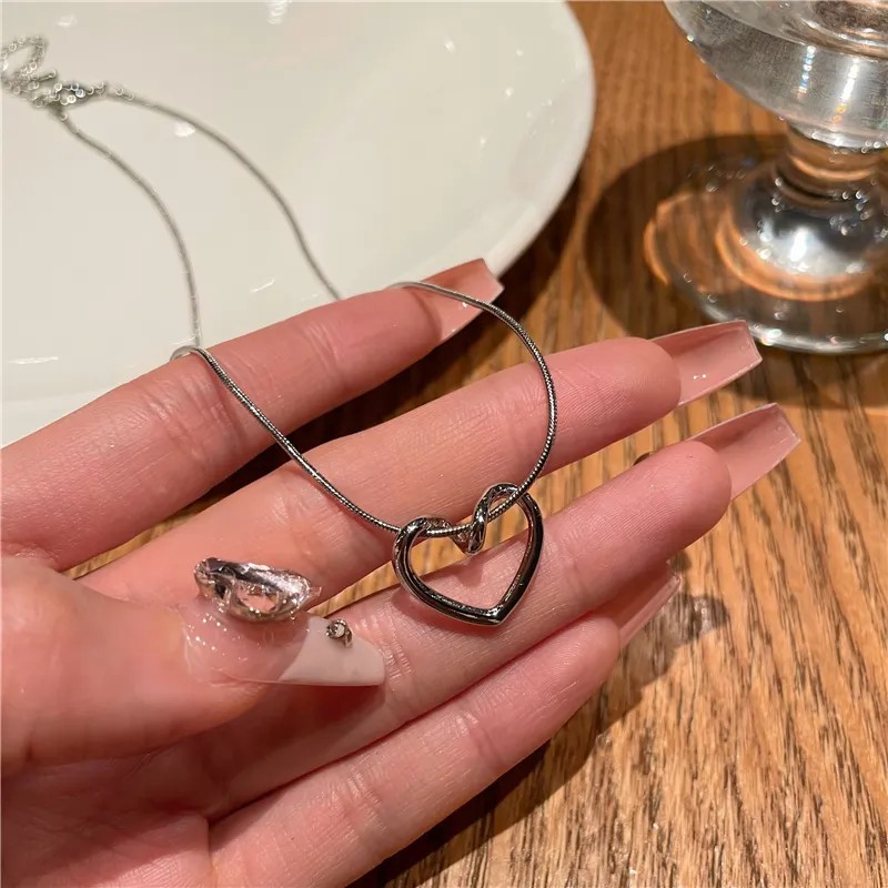 Cute Heart Shape Alloy Copper Pendant Necklace_colorza_3