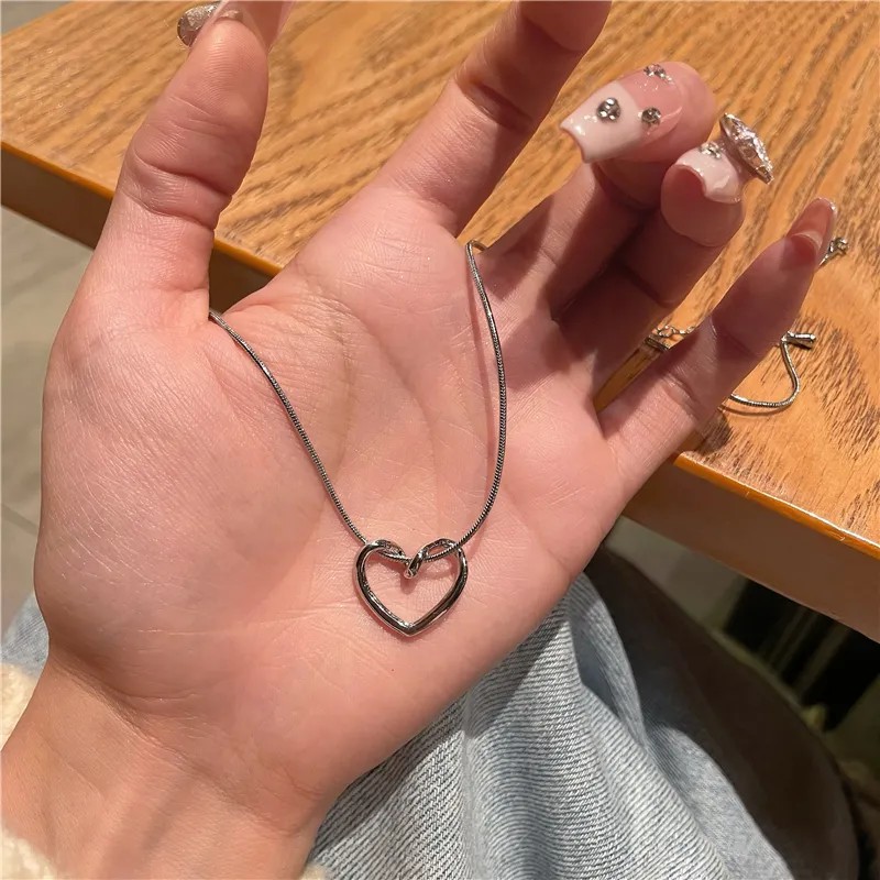 Cute Heart Shape Alloy Copper Pendant Necklace_colorza_4