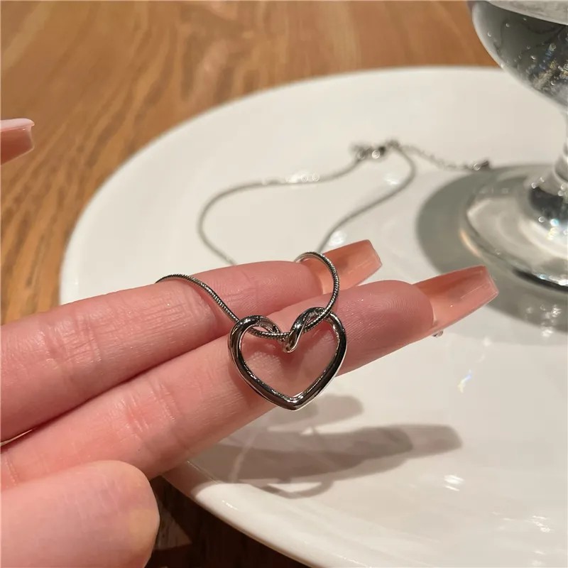 Cute Heart Shape Alloy Copper Pendant Necklace_colorza_6
