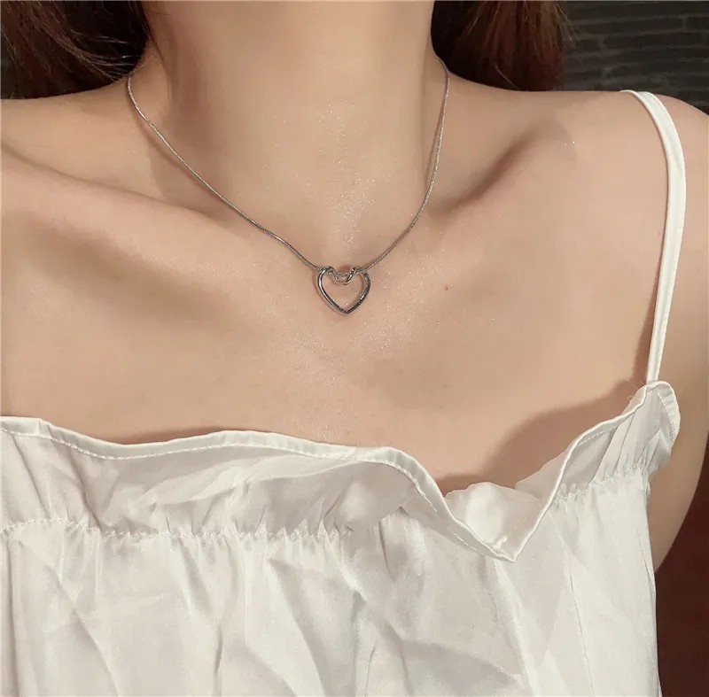 Cute Heart Shape Alloy Copper Pendant Necklace_colorza_7