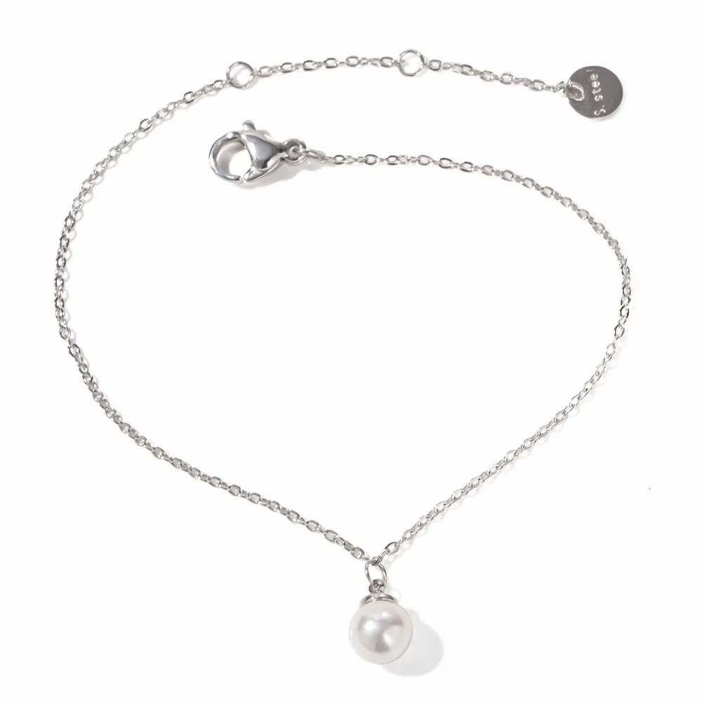 Lady Pearl Stainless Steel Plating Inlay Artificial Pearls 18K Gold Plated Pendant Necklace_colorza_7