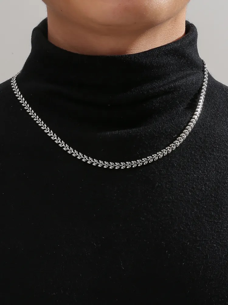 Casual Classic Style Artistic Circle Titanium Steel Polishing Necklace_colorza_1