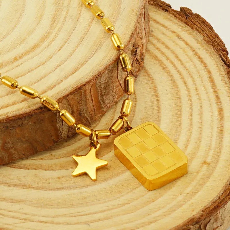 Cute Modern Style Rabbit Word Stainless Steel Plating Inlay Rhinestones 18K Gold Plated Pendant Necklace_colorza_4