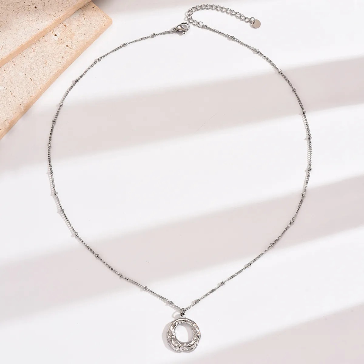 Simple Style Irregular Stainless Steel Polishing Plating 14K Gold Plated Pendant Necklace_colorza_2