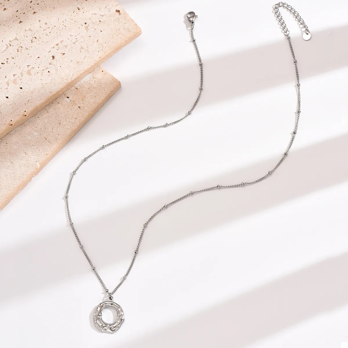 Simple Style Irregular Stainless Steel Polishing Plating 14K Gold Plated Pendant Necklace_colorza_3
