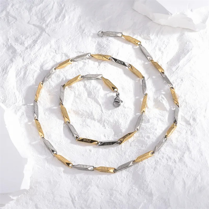 Casual Classic Style Artistic Rhombus Titanium Steel Polishing Plating 14K Gold Plated Necklace_colorza_2