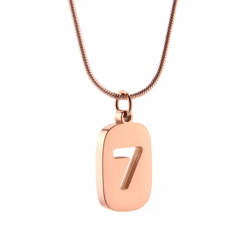 Simple Style Number Titanium Steel Plating 18K Gold Plated Pendant Necklace_colorza_4