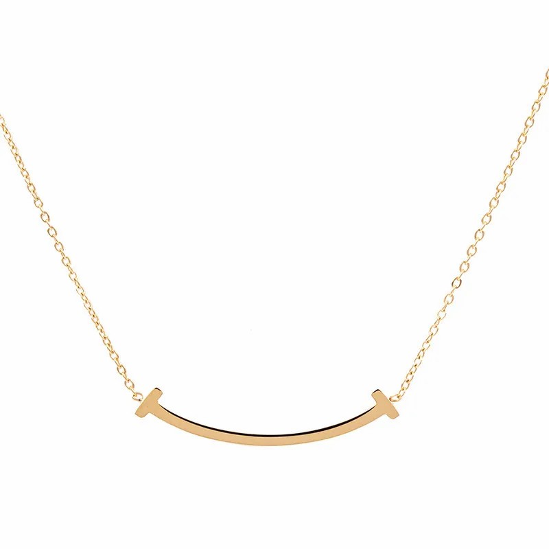Simple Style Solid Color Titanium Steel Plating 18K Gold Plated Pendant Necklace_colorza_1