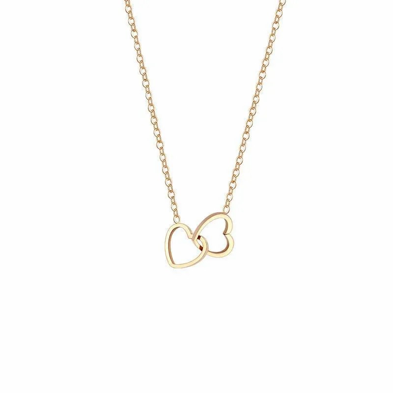Simple Style Heart Shape Titanium Steel Plating 18K Gold Plated Necklace_colorza_4