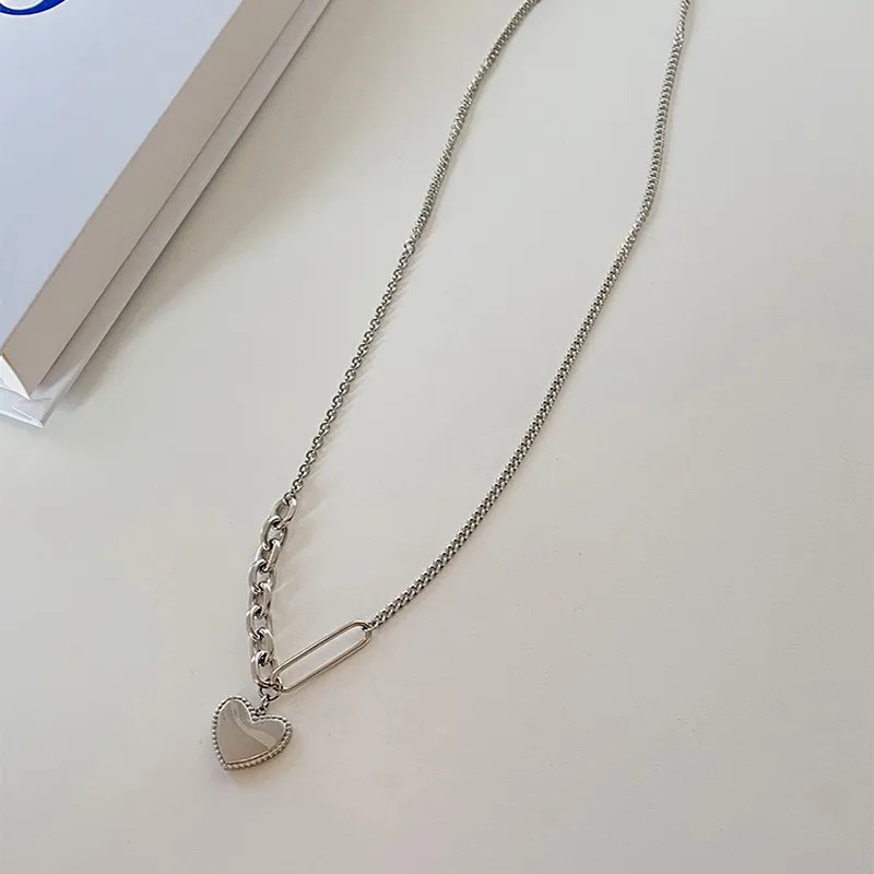 Casual Simple Style Heart Shape Titanium Steel Plating 18K Gold Plated Pendant Necklace_colorza_2