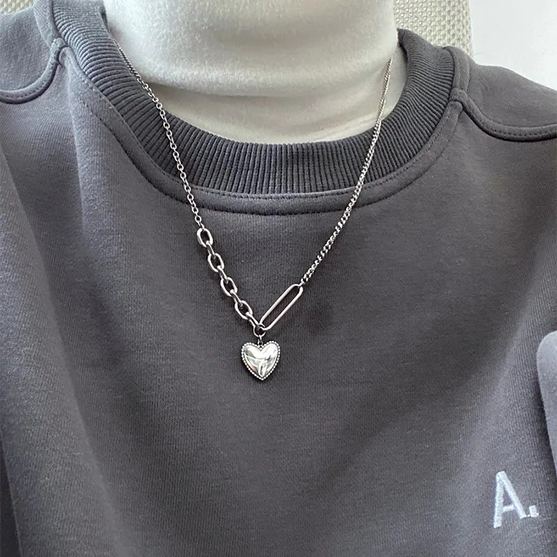 Casual Simple Style Heart Shape Titanium Steel Plating 18K Gold Plated Pendant Necklace_colorza_3
