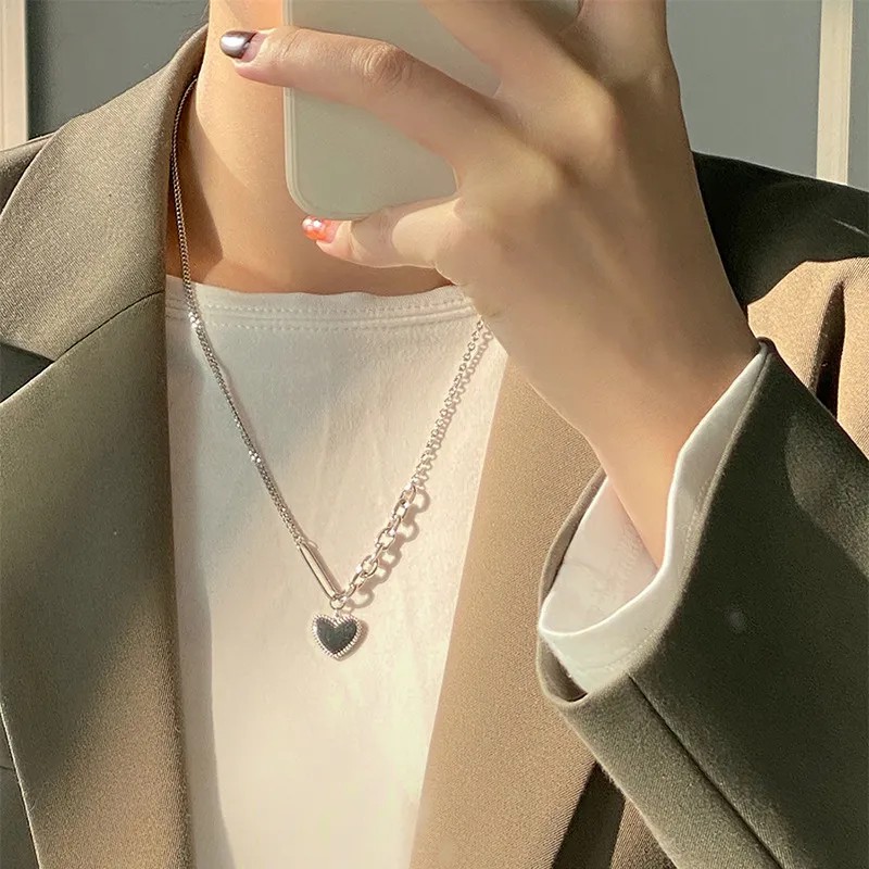 Casual Simple Style Heart Shape Titanium Steel Plating 18K Gold Plated Pendant Necklace_colorza_4