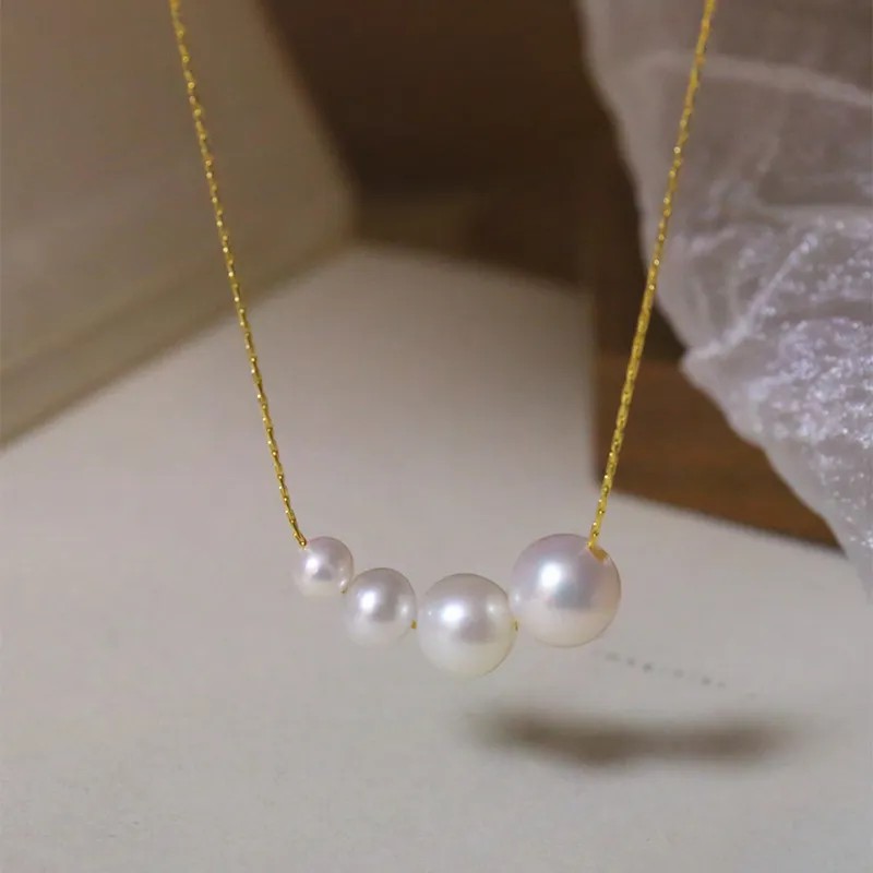 Simple Style Pearl Titanium Steel Plating 18K Gold Plated Necklace_colorza_2