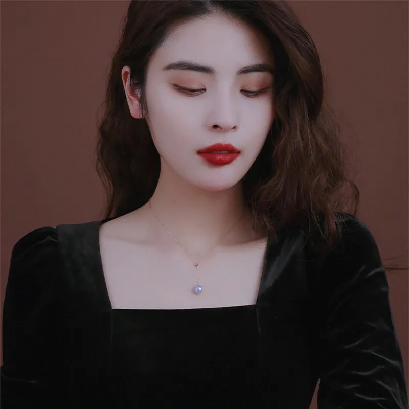 Simple Style Round Imitation Pearl Titanium Steel Plating 18K Gold Plated Necklace_colorza_1