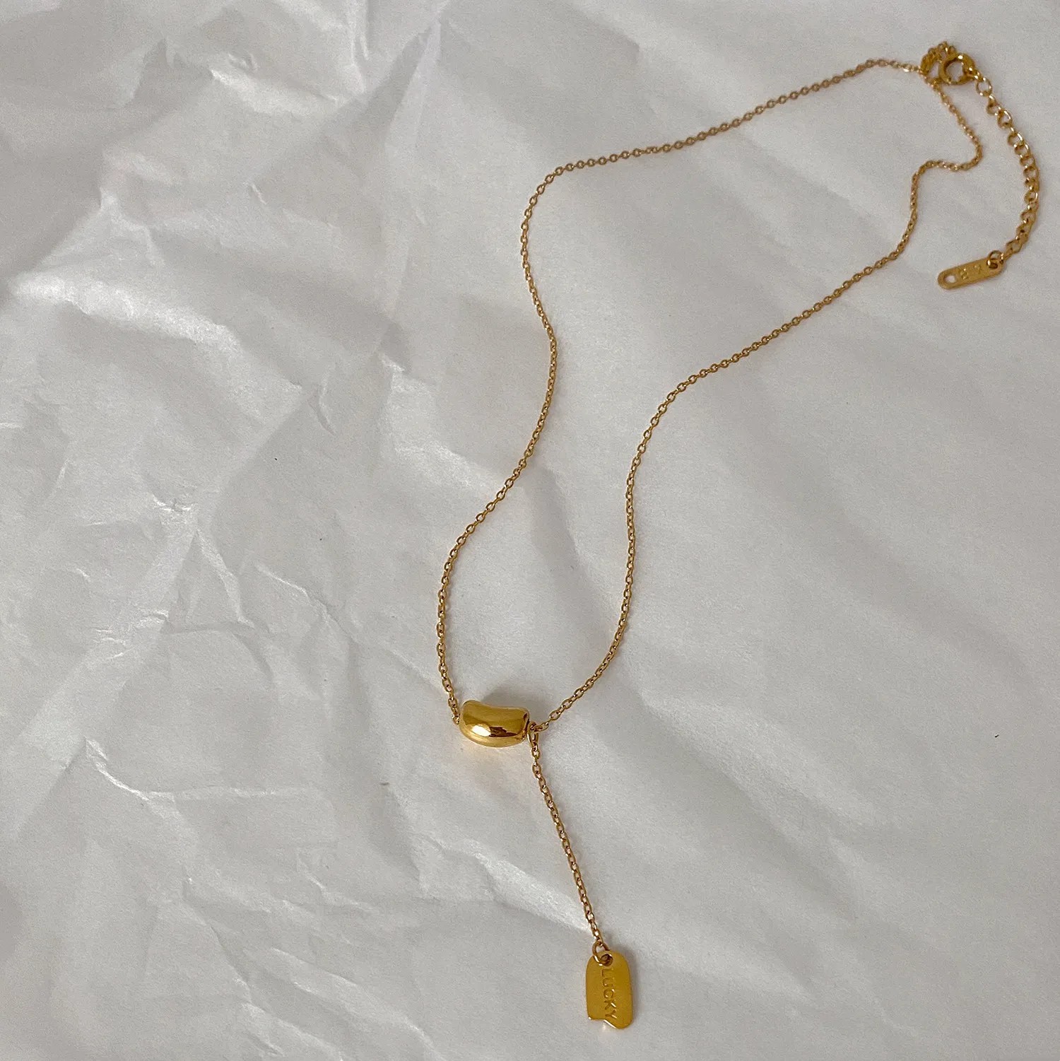 Elegant Simple Style Irregular Solid Color Titanium Steel Plating 18K Gold Plated Necklace_colorza_2