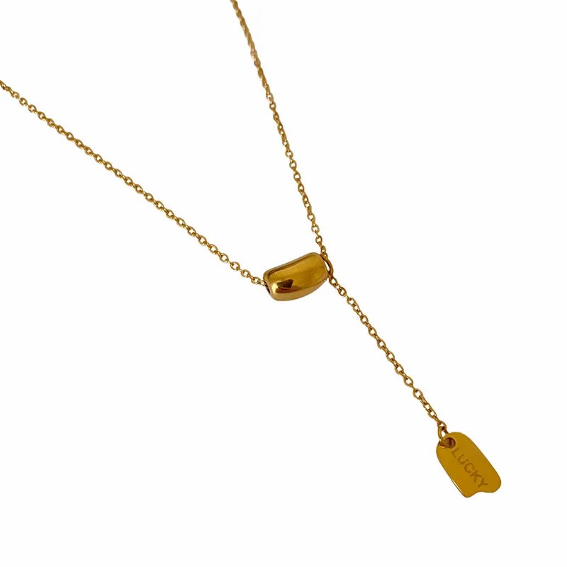 Elegant Simple Style Irregular Solid Color Titanium Steel Plating 18K Gold Plated Necklace_colorza_5
