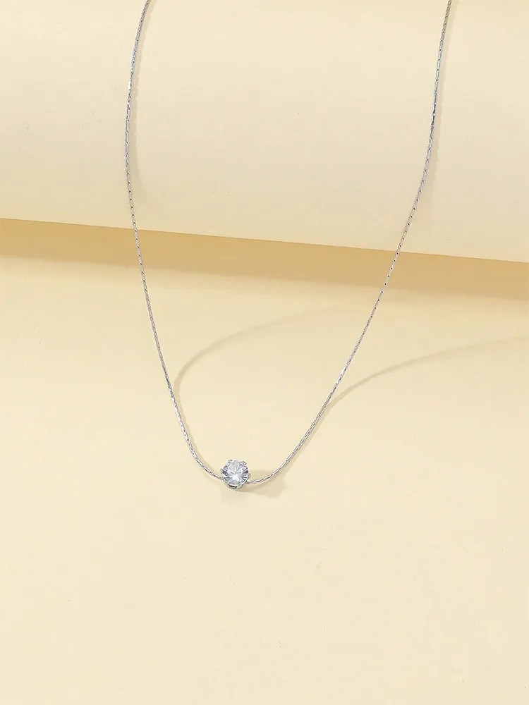 Modern Style Shiny Round Titanium Steel Polishing Plating Inlay Rhinestones 18K Gold Plated Necklace_colorza_3