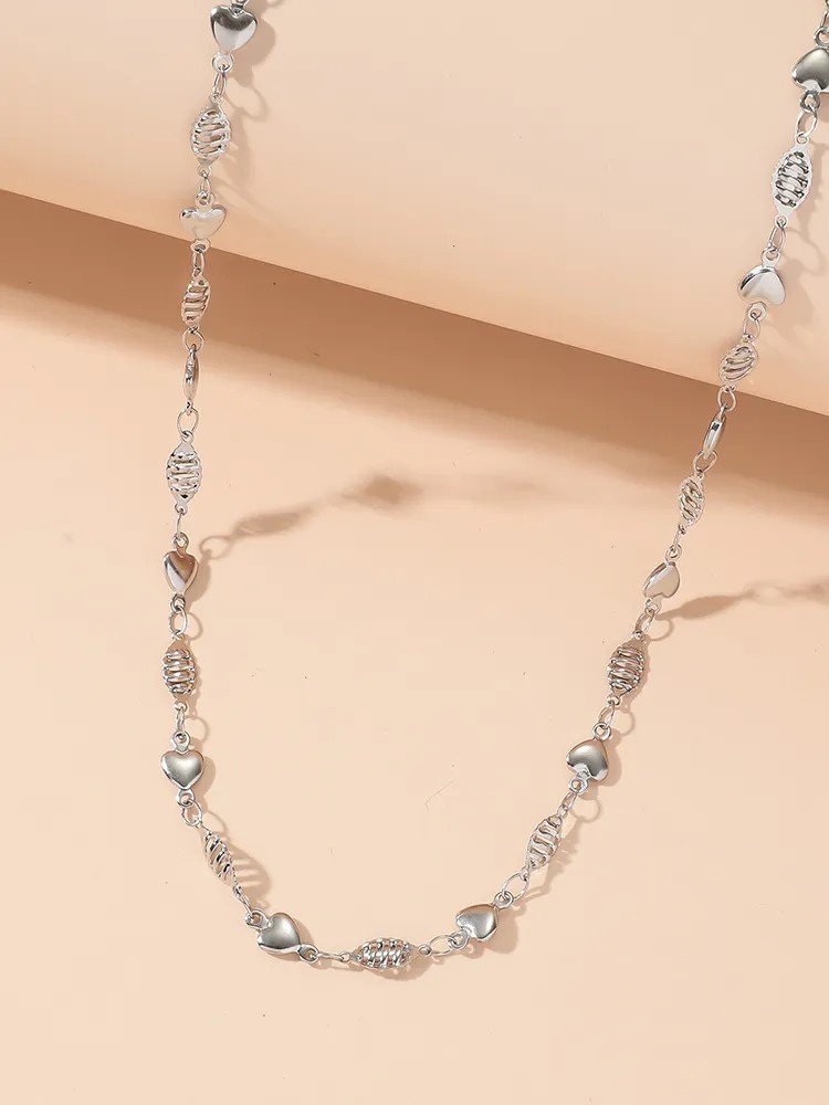 Heart Shape Titanium Steel Necklace_colorza_4