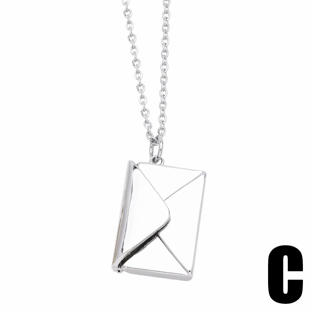 Simple Style Envelope Stainless Steel Copper Plating 18K Gold Plated Pendant Necklace_colorza_5