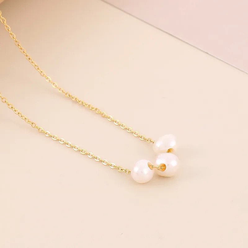 Simple Style Round Stainless Steel Shell Titanium Steel Plating 18K Gold Plated Necklace_colorza_1