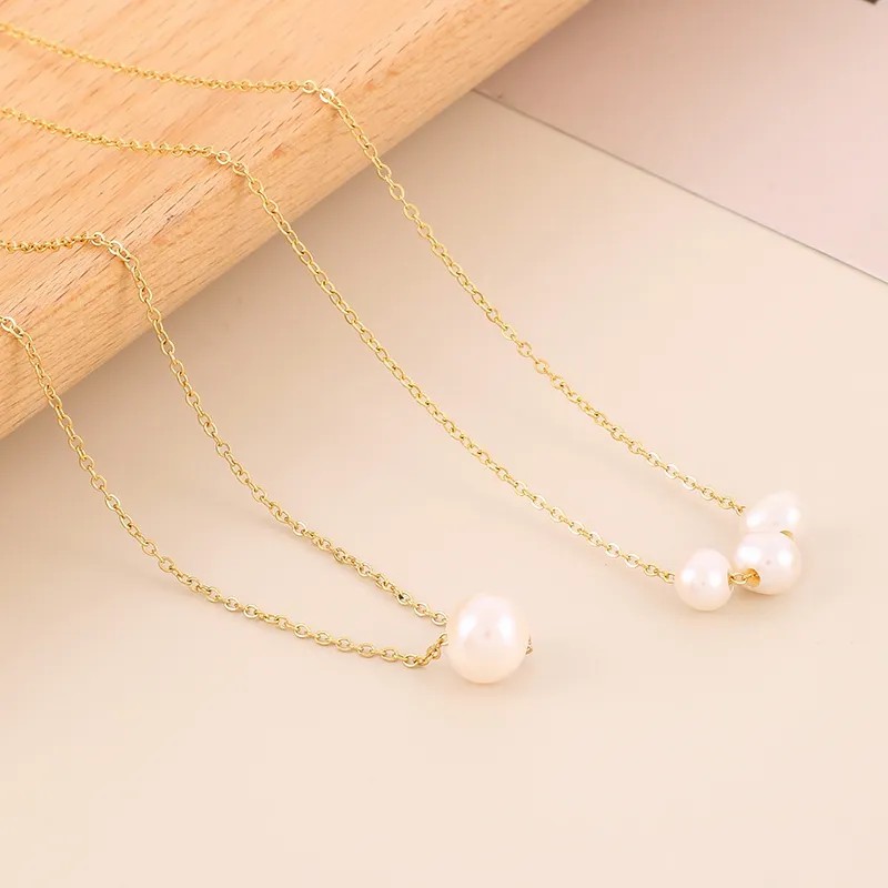 Simple Style Round Stainless Steel Shell Titanium Steel Plating 18K Gold Plated Necklace_colorza_6