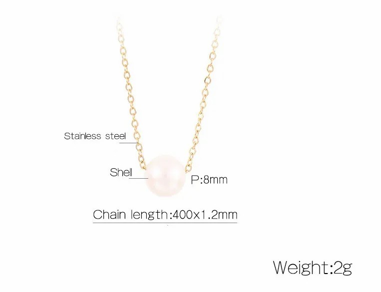 Simple Style Round Stainless Steel Shell Titanium Steel Plating 18K Gold Plated Necklace_colorza_11