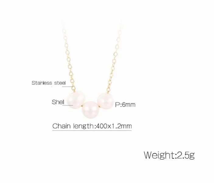 Simple Style Round Stainless Steel Shell Titanium Steel Plating 18K Gold Plated Necklace_colorza_12