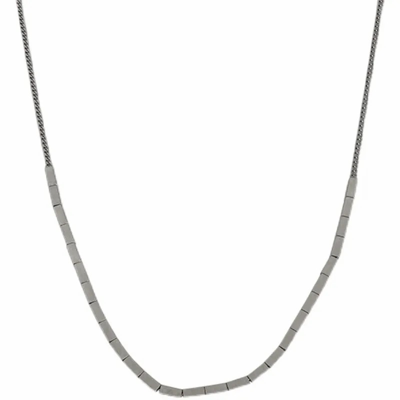 IG Style Simple Style Solid Color Titanium Steel Beaded Plating Necklace_colorza_5
